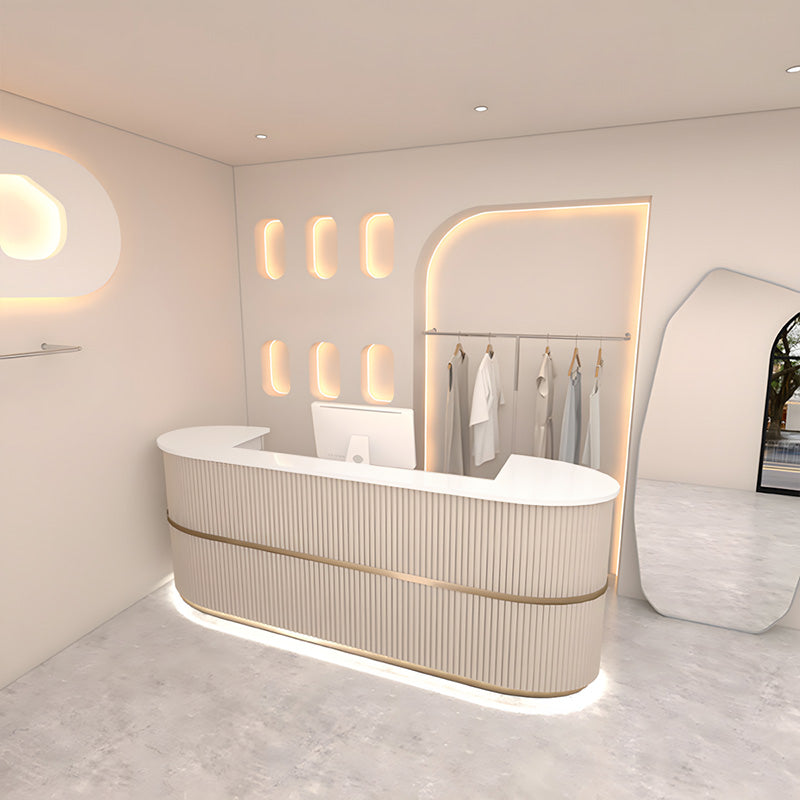 Clothing Store Women's Curved Reception Front Desk