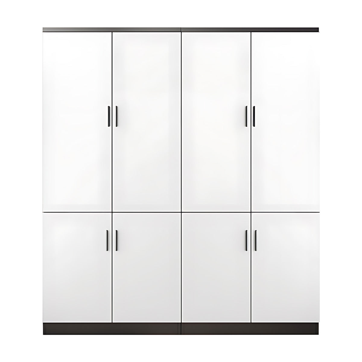Office Storage Cabinet with Open Compartments, Enclosed Cabinets & Alloy Handles