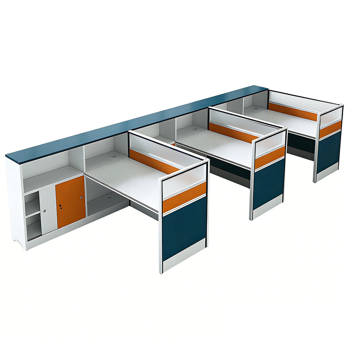 Contemporary, Stylish Multipurpose Employee Desk with Various Color Combinations