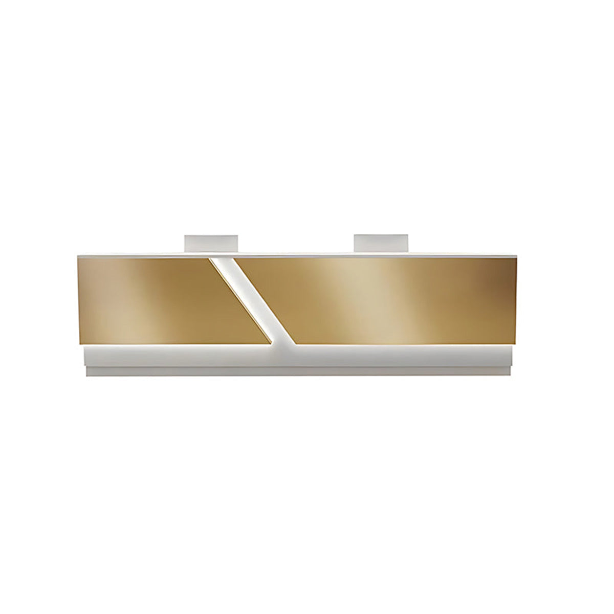 Reception Desk 39–87 in Wide with Ample Storage & Metal Base