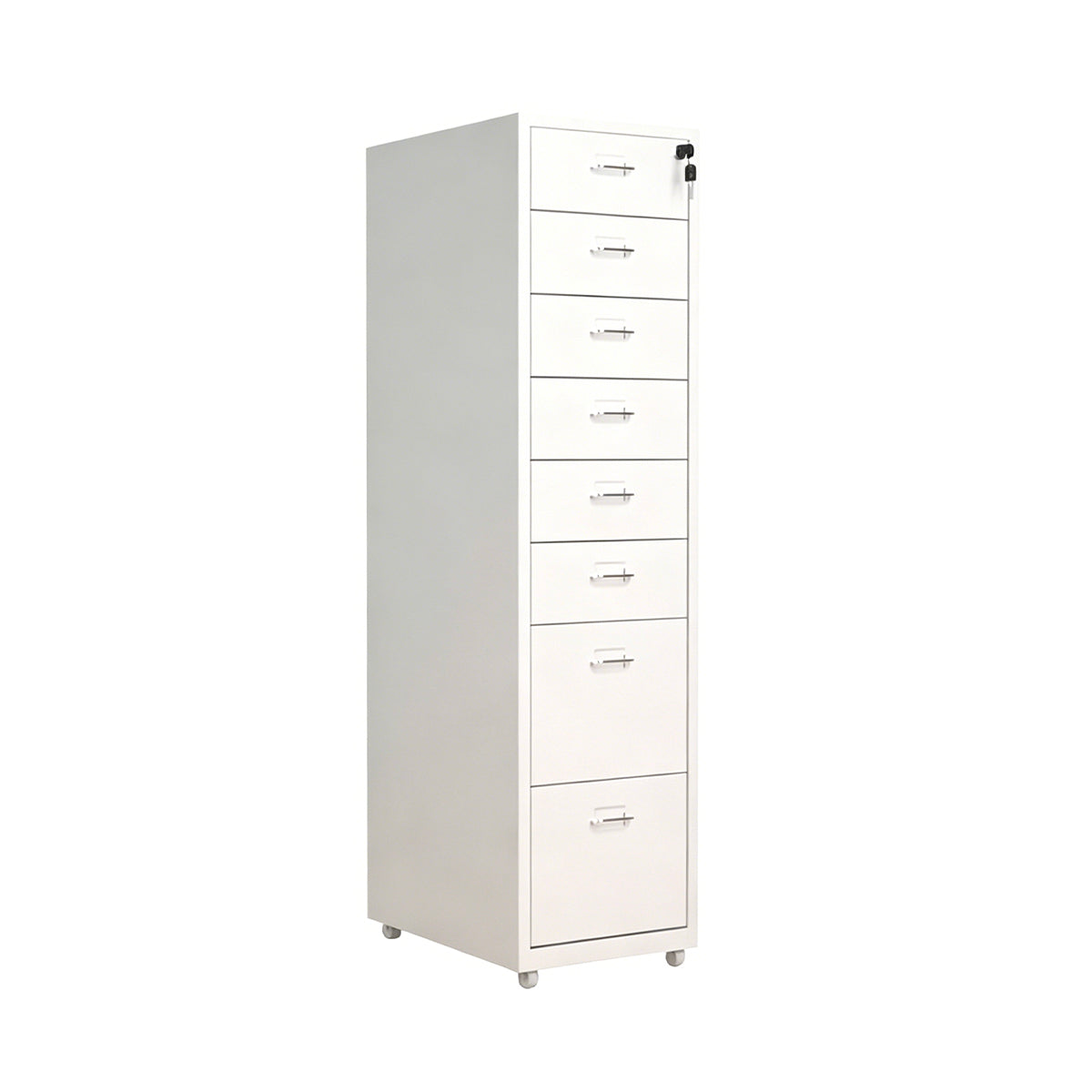 Metal Office Cabinet with Lockable Drawers for Files and Storage