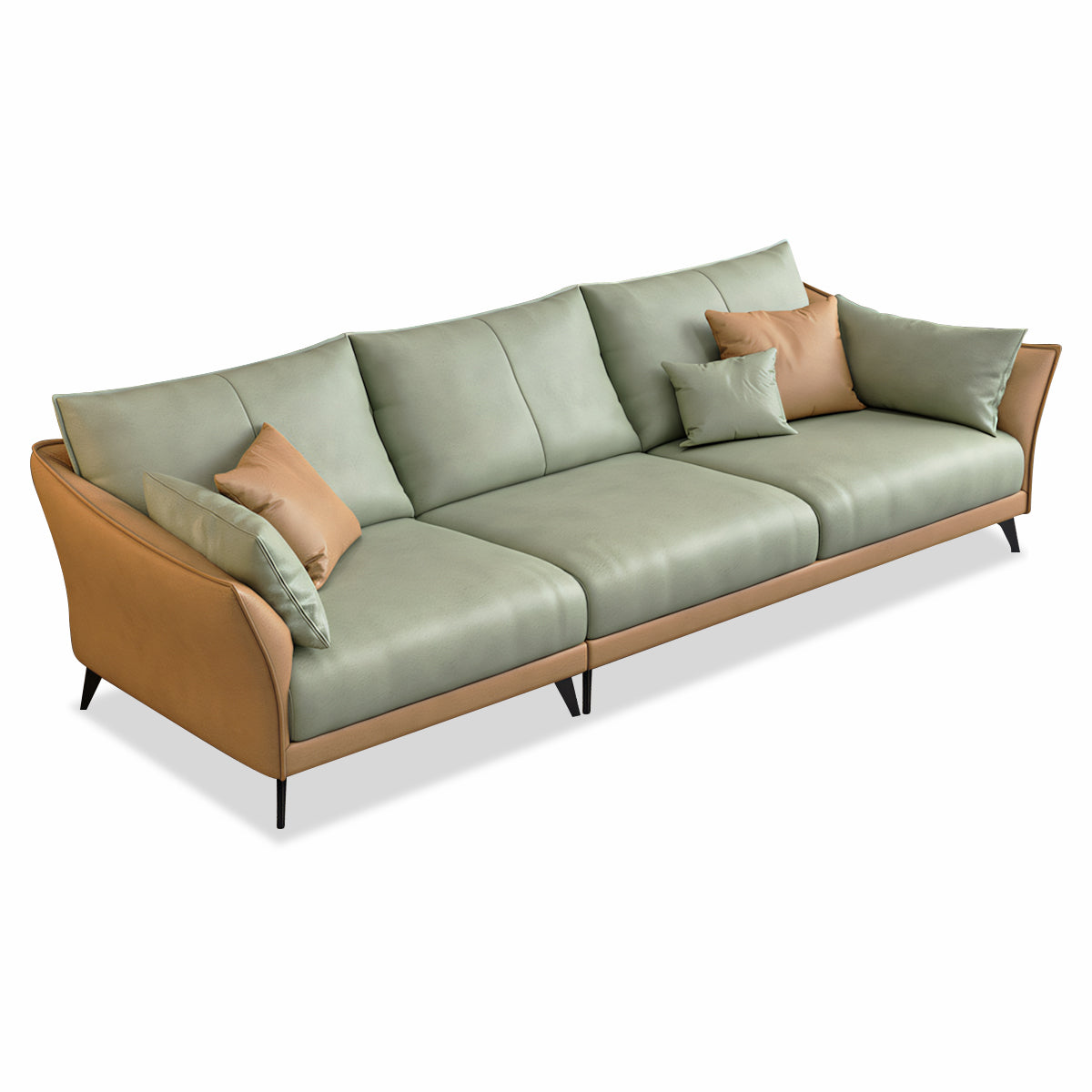 Modern Leather Sectional Modular Sofa with Chaise