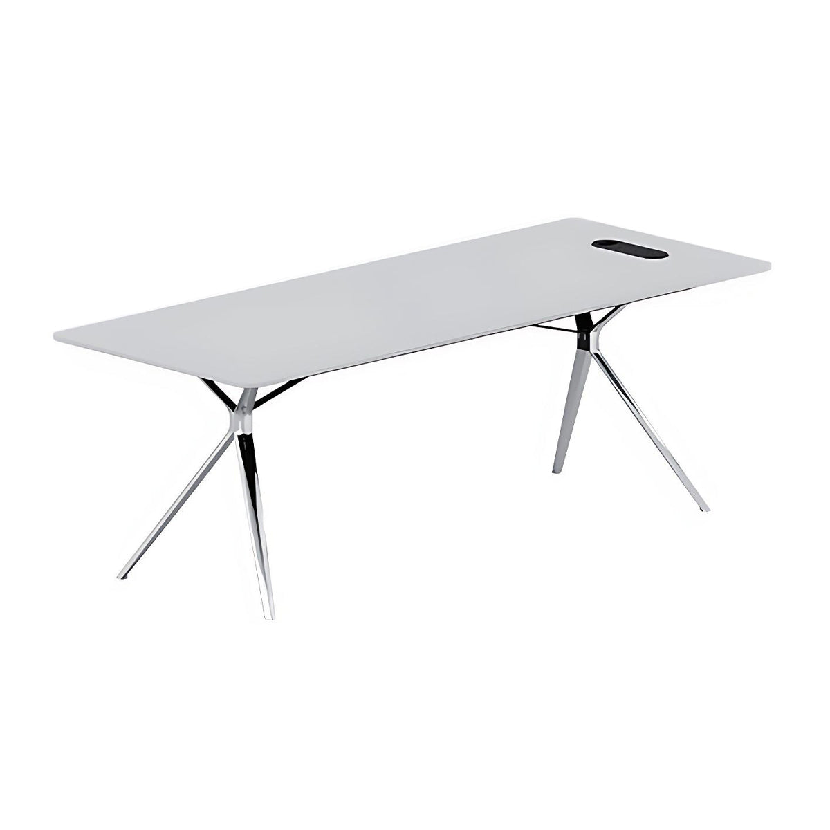 Modern Office Desk with Drawers Storage Aluminum Legs Cable Management