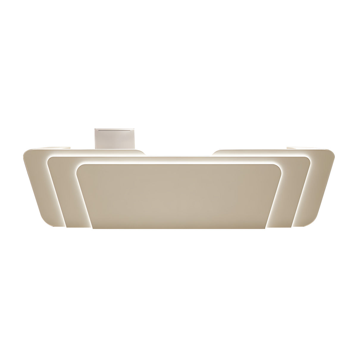 Curved Reception Desk 71-150 in Wide with LED Lighting, Stainless Steel & Lockable（Stock Items）