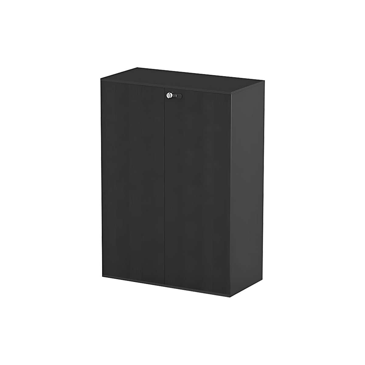 Large Black Storage Cabinet Eco Friendly with Wood Grain Finish