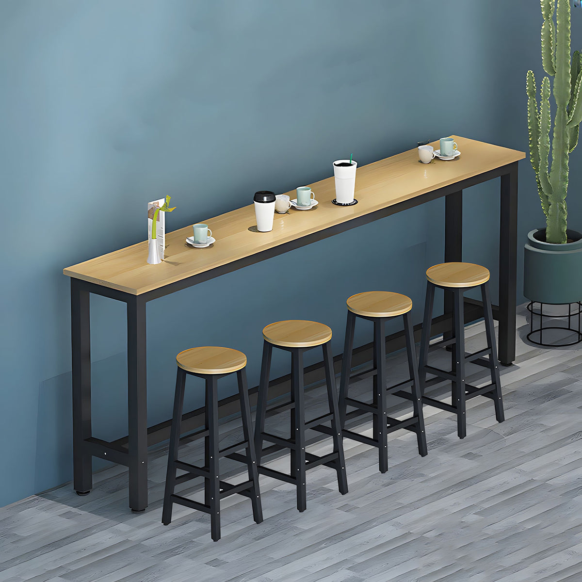 Solid Wood Bar Table Narrow Long Bar Top Table