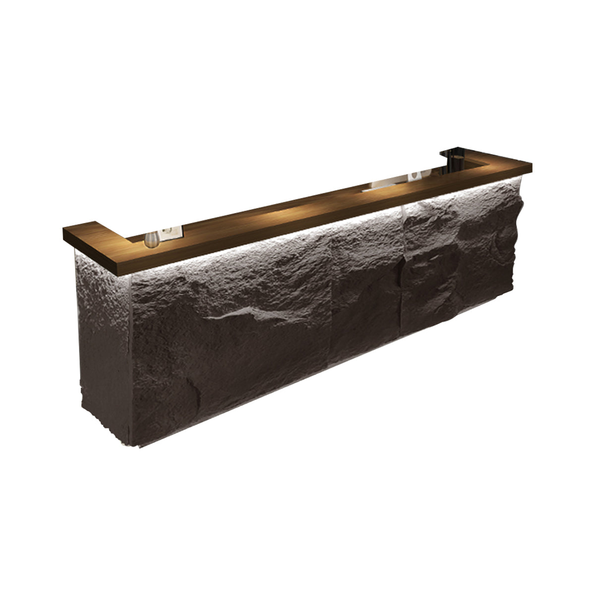 New Chinese Style Vintage Imitation Stone Reception Desk