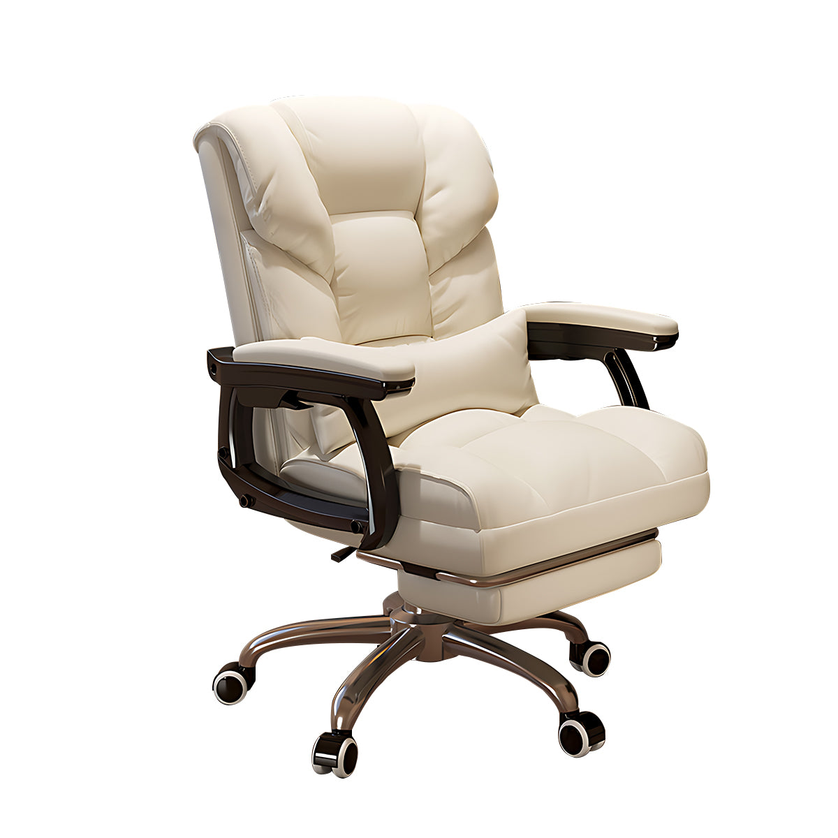 Ergonomic Office Chair with Reclining Back and Footrest for Lumbar Support