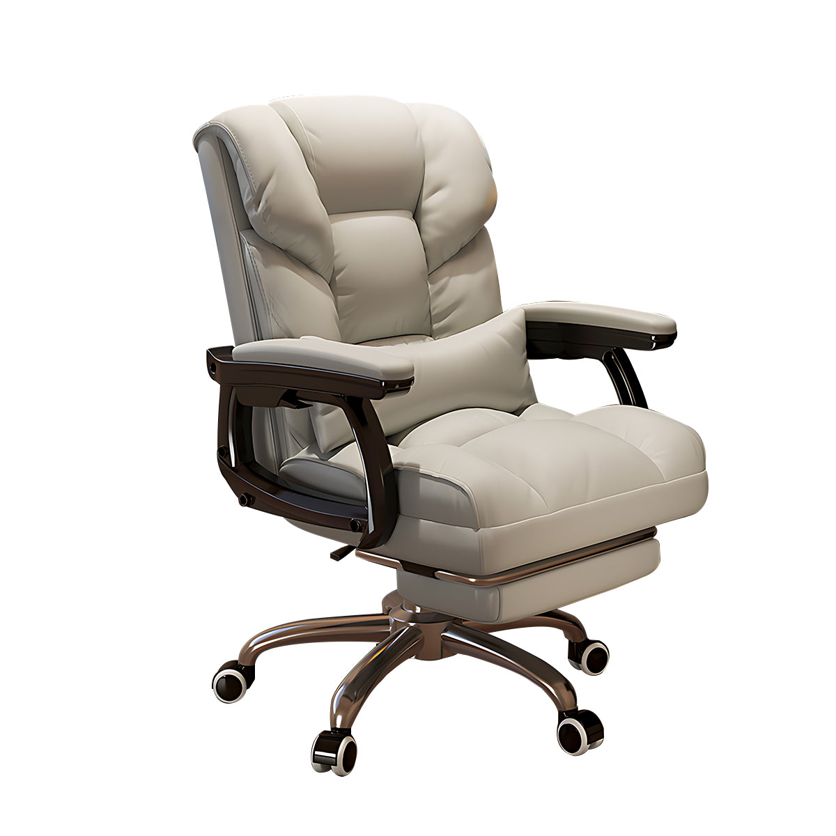 Ergonomic Office Chair with Reclining Back and Footrest for Lumbar Support