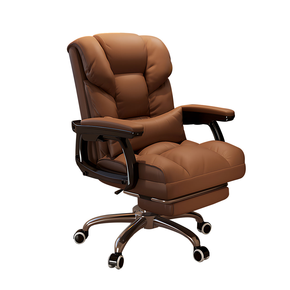 Ergonomic Office Chair with Reclining Back and Footrest for Lumbar Support