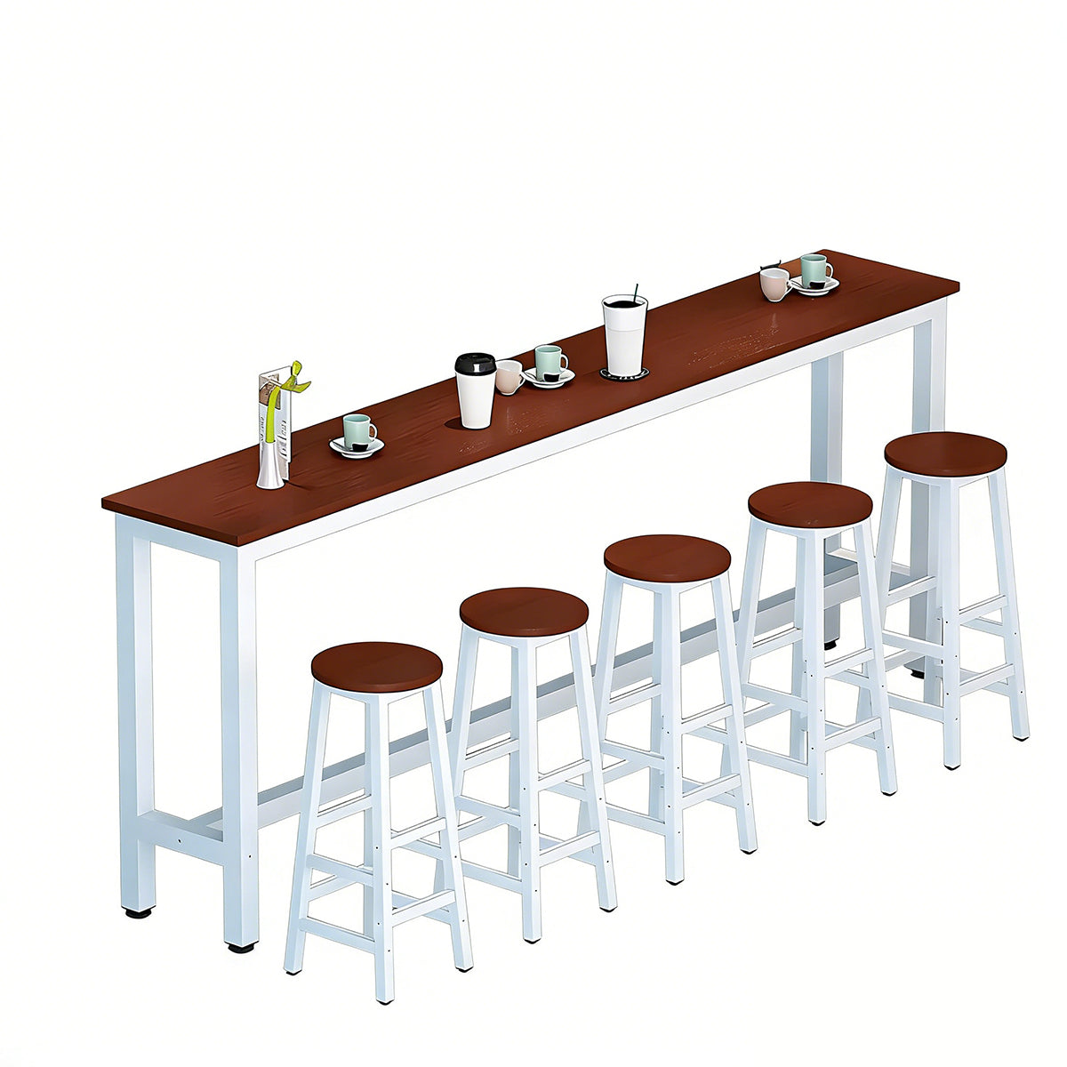 Solid Wood Bar Table Narrow Long Bar Top Table