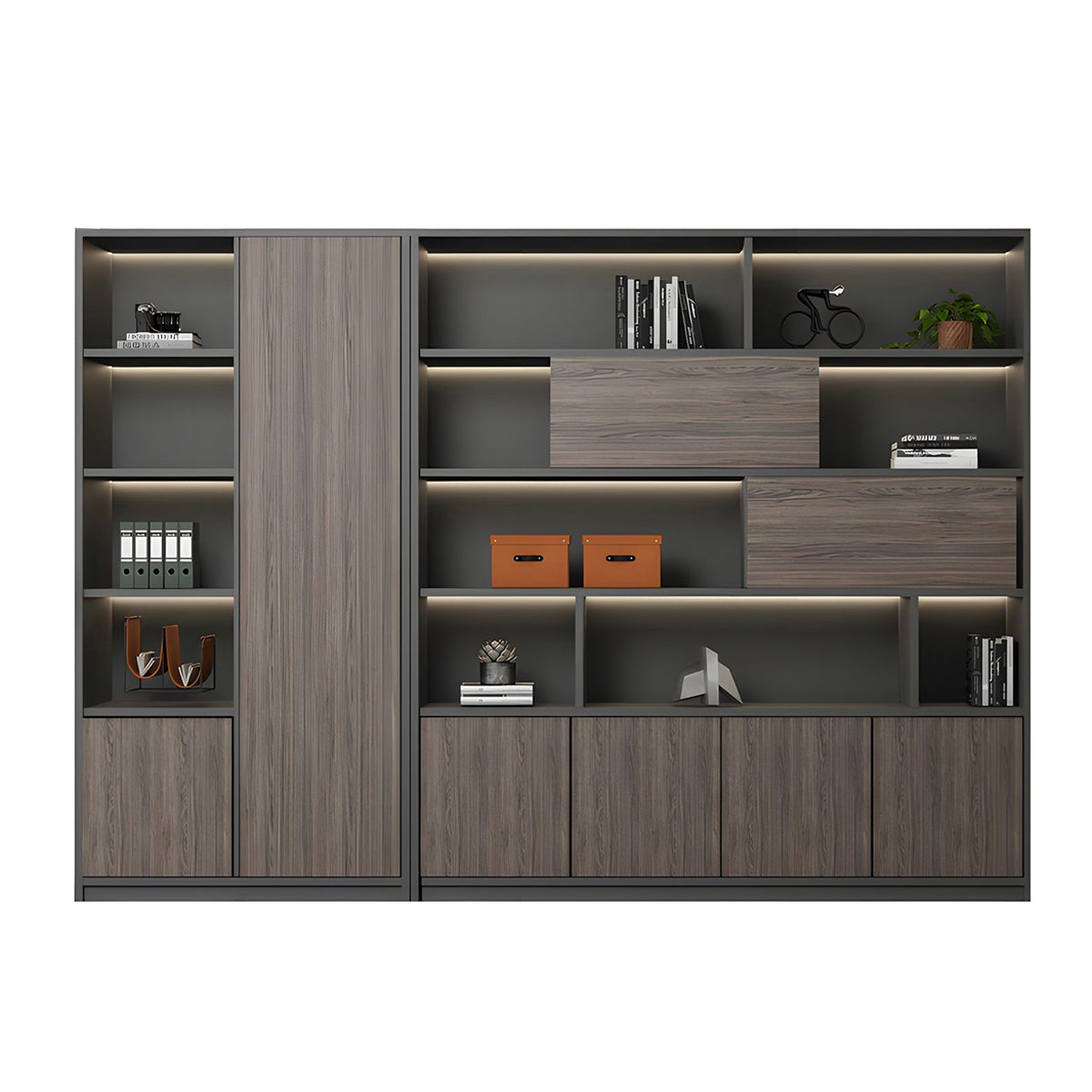 High-Capacity Storage Cabinet with Moisture-Resistant Base for Office