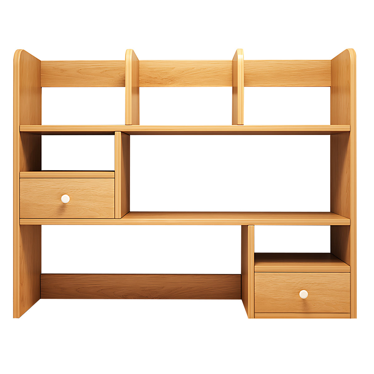 Modern Minimalist Engineered Wood Bookshelf with Open and Closed Storage
