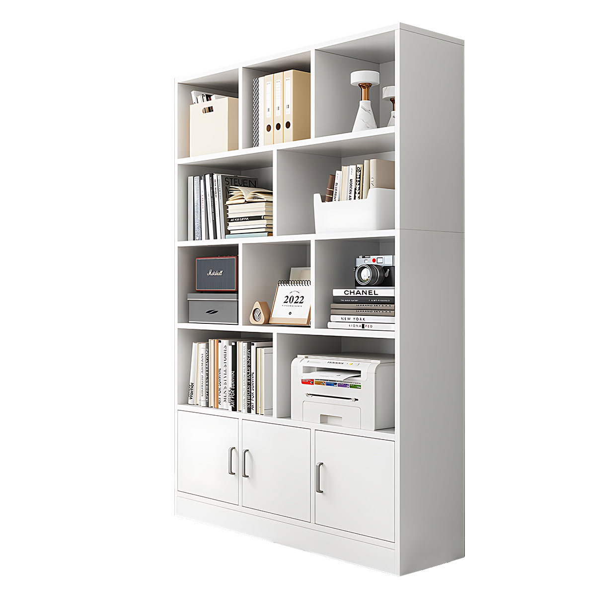Minimalist Wooden Floor-Standing Bookshelf with Open Storage