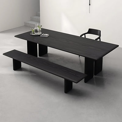 Minimalist Premium Rectangular Black Conference Table
