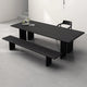 Minimalist Premium Rectangular Black Conference Table