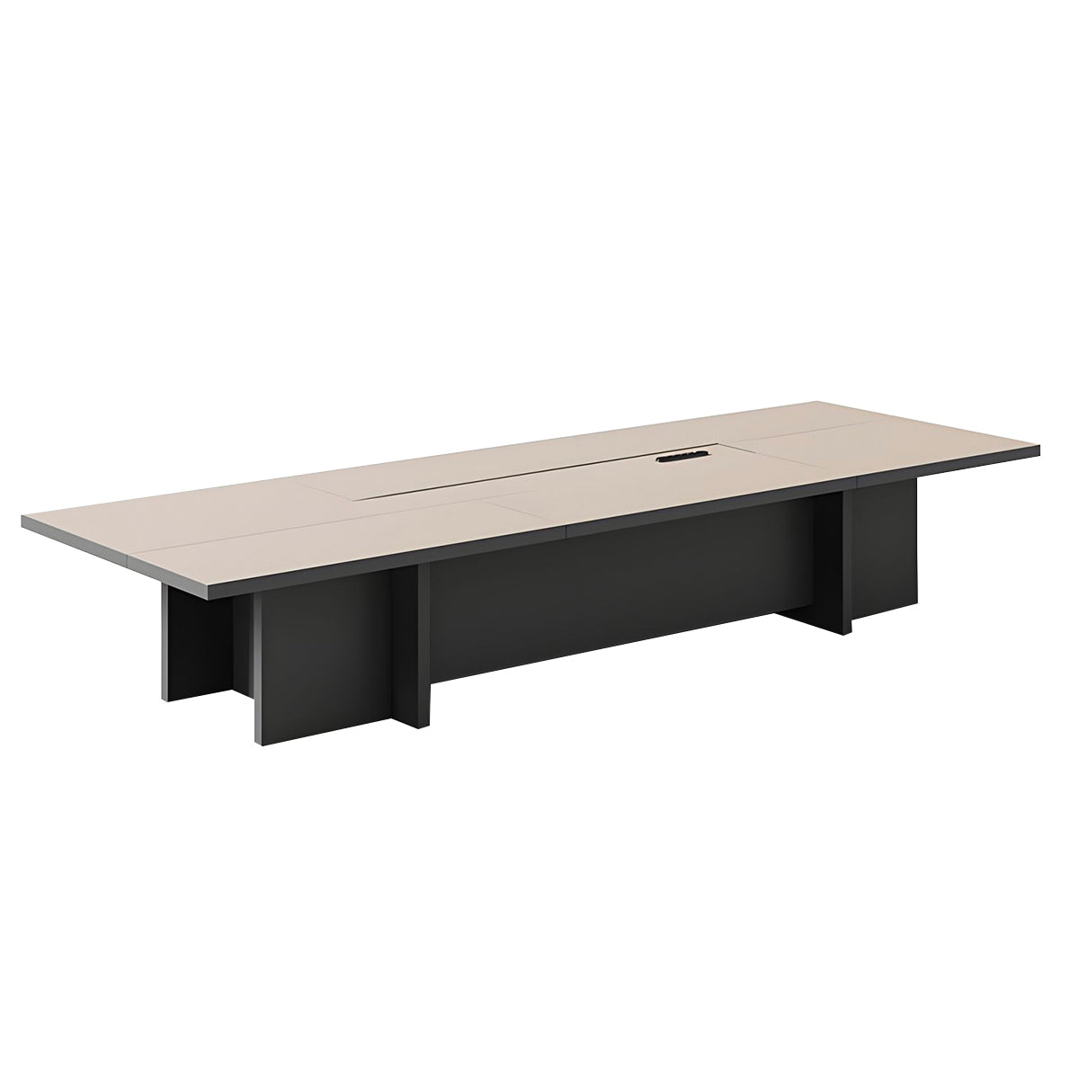 Refined Spacious Conference Table with Power Outlet for Offices