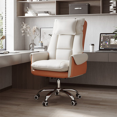 Reclining Executive Chair with Pillow and Double Foam Cushions