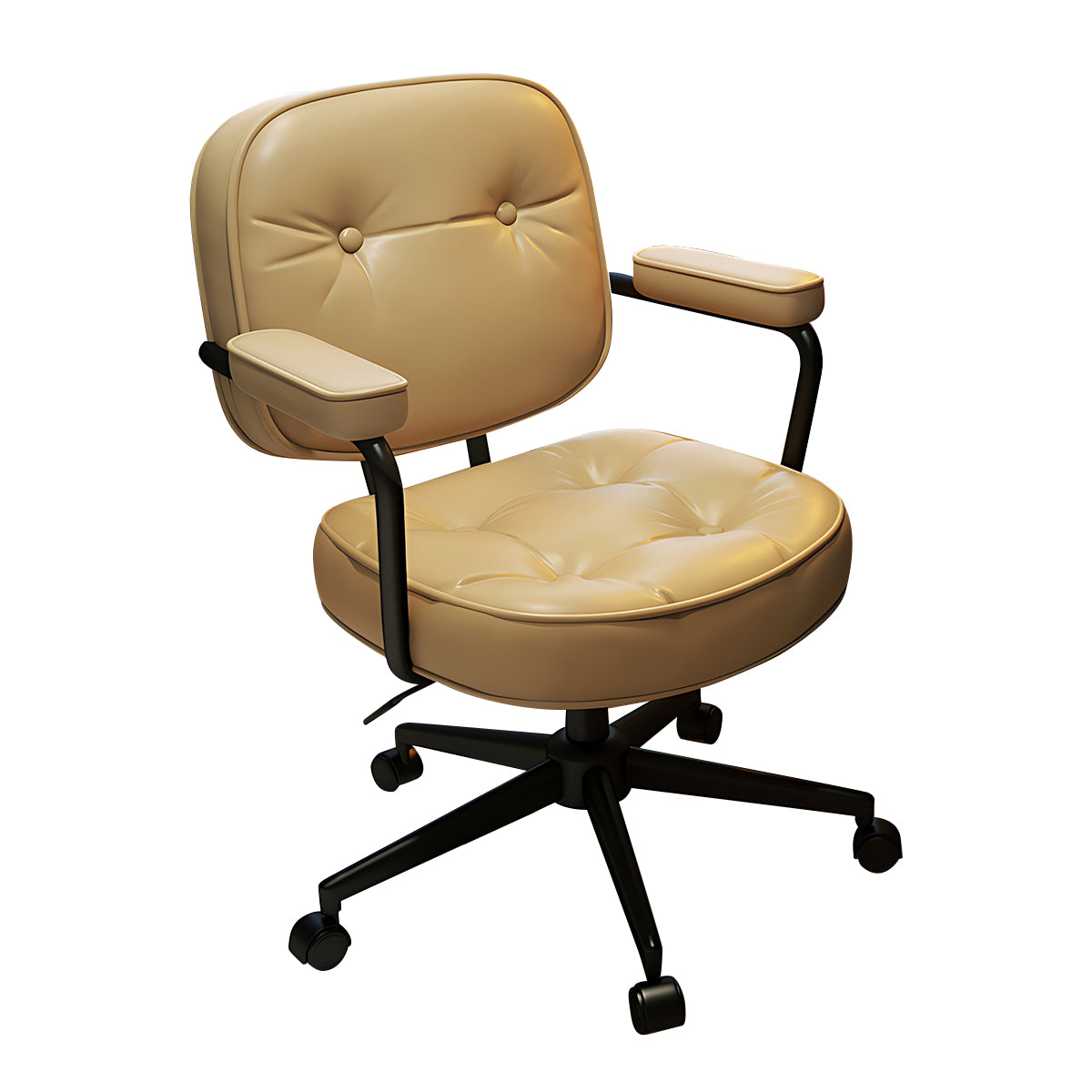 Premium Multi-Functional Office Desk with Steel Five-Star Base and Thick Armrests