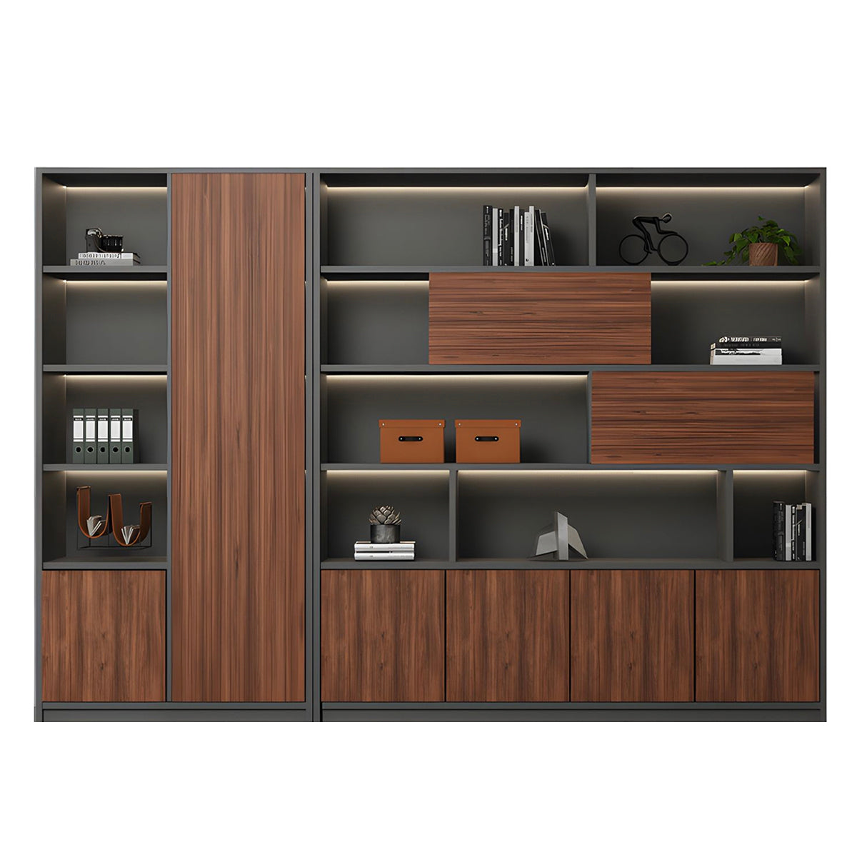 High-Capacity Storage Cabinet with Moisture-Resistant Base for Office