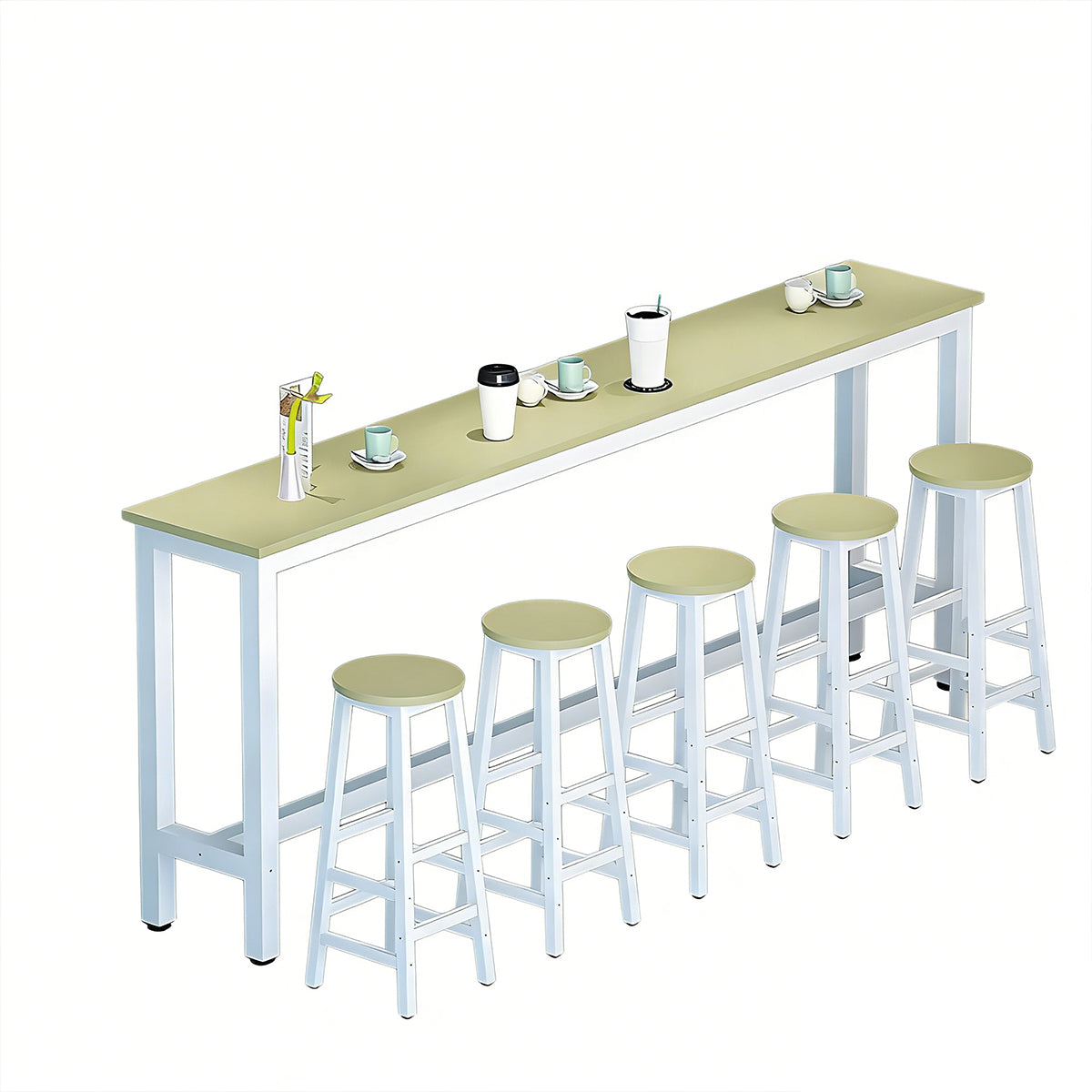 Solid Wood Bar Table Narrow Long Bar Top Table