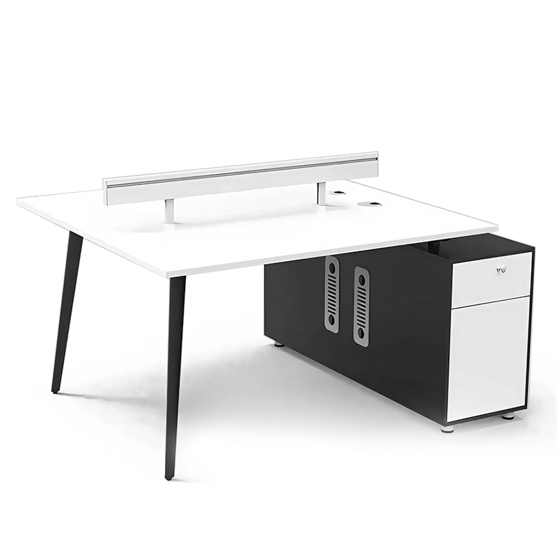 Minimalist Modern Screen Workstation Desk,White