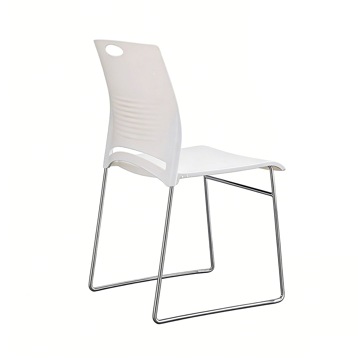 Commercial Armless Office Chair with Steel Frame & Tool-Free Assembly