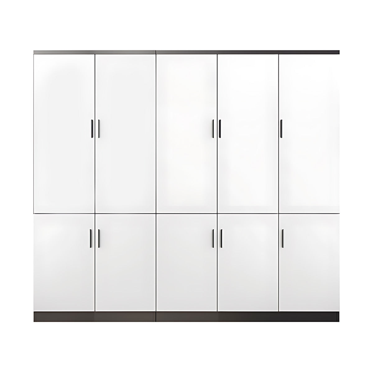 Office Storage Cabinet with Open Compartments, Enclosed Cabinets & Alloy Handles