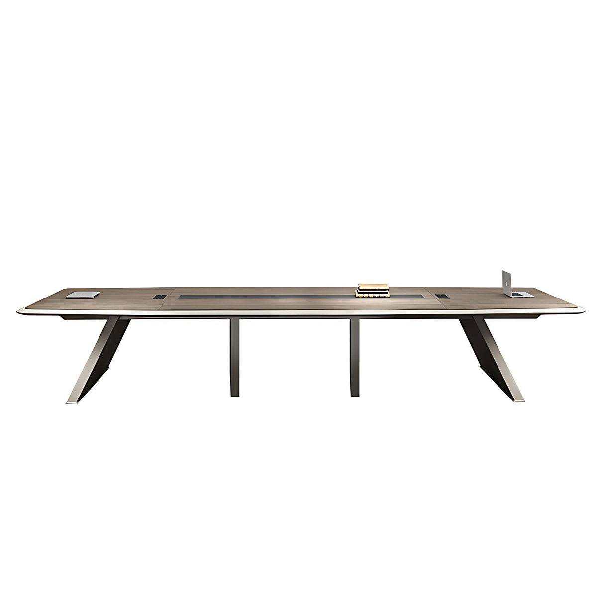 Modern Conference Table 71–236 in Wide (6–19.5 ft) for 4–18 People with Cable Management for Boardroom