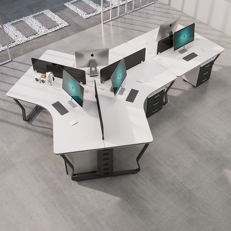 Modern U-Shaped Office Workstation