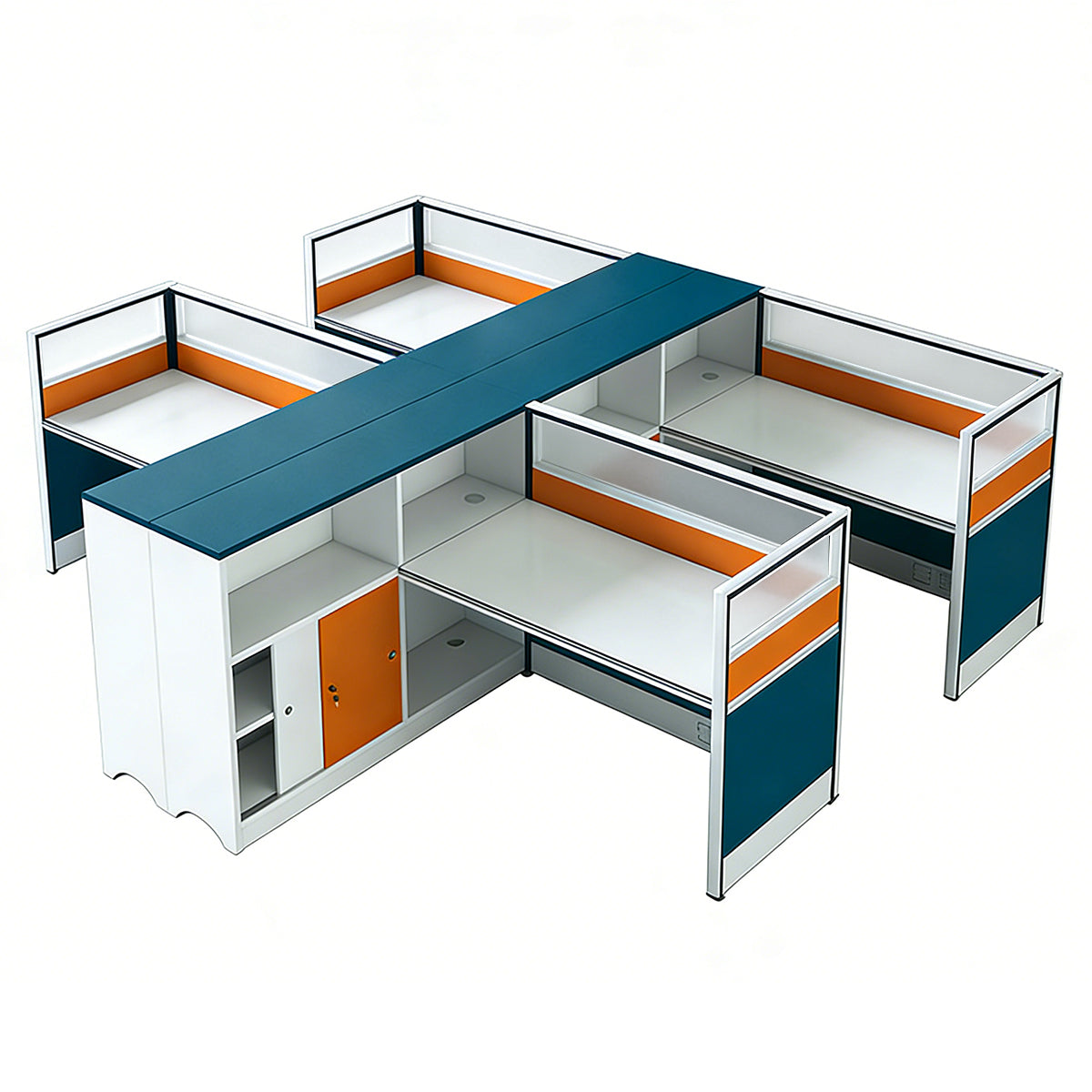 Contemporary, Stylish Multipurpose Employee Desk with Various Color Combinations