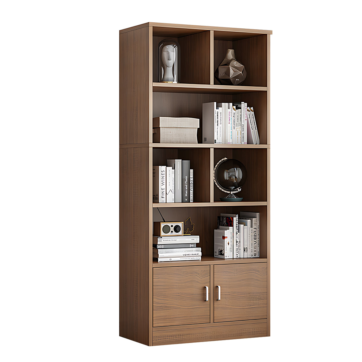 Minimalist Wooden Floor-Standing Bookshelf with Open Storage