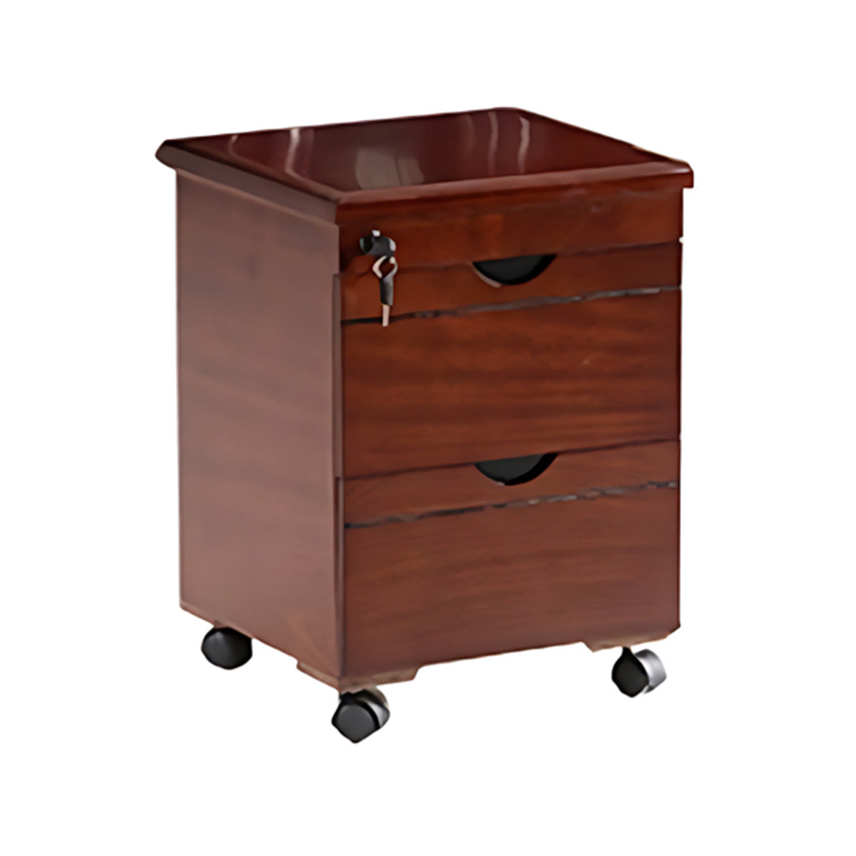 Executive Desk, Mobile Cabinet, Simple Modern Solid Wood Curved Executive Desk Office Writing Desk finish, L16" x W16" x H20", for reception area or...
