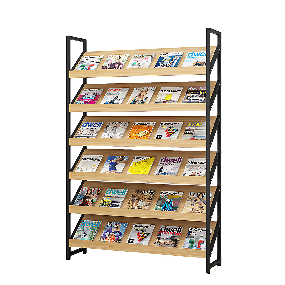 Fashionable Multi-Functional Bookshelf with Sturdy Frame and Large Storage Capacity