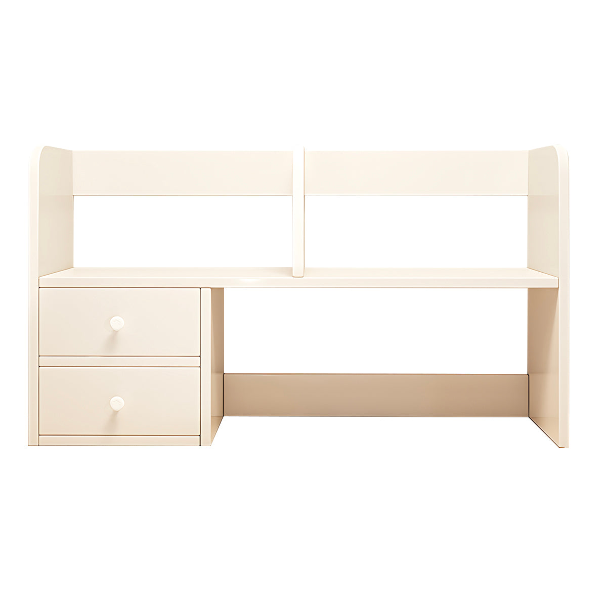 Modern Minimalist Engineered Wood Bookshelf with Open and Closed Storage