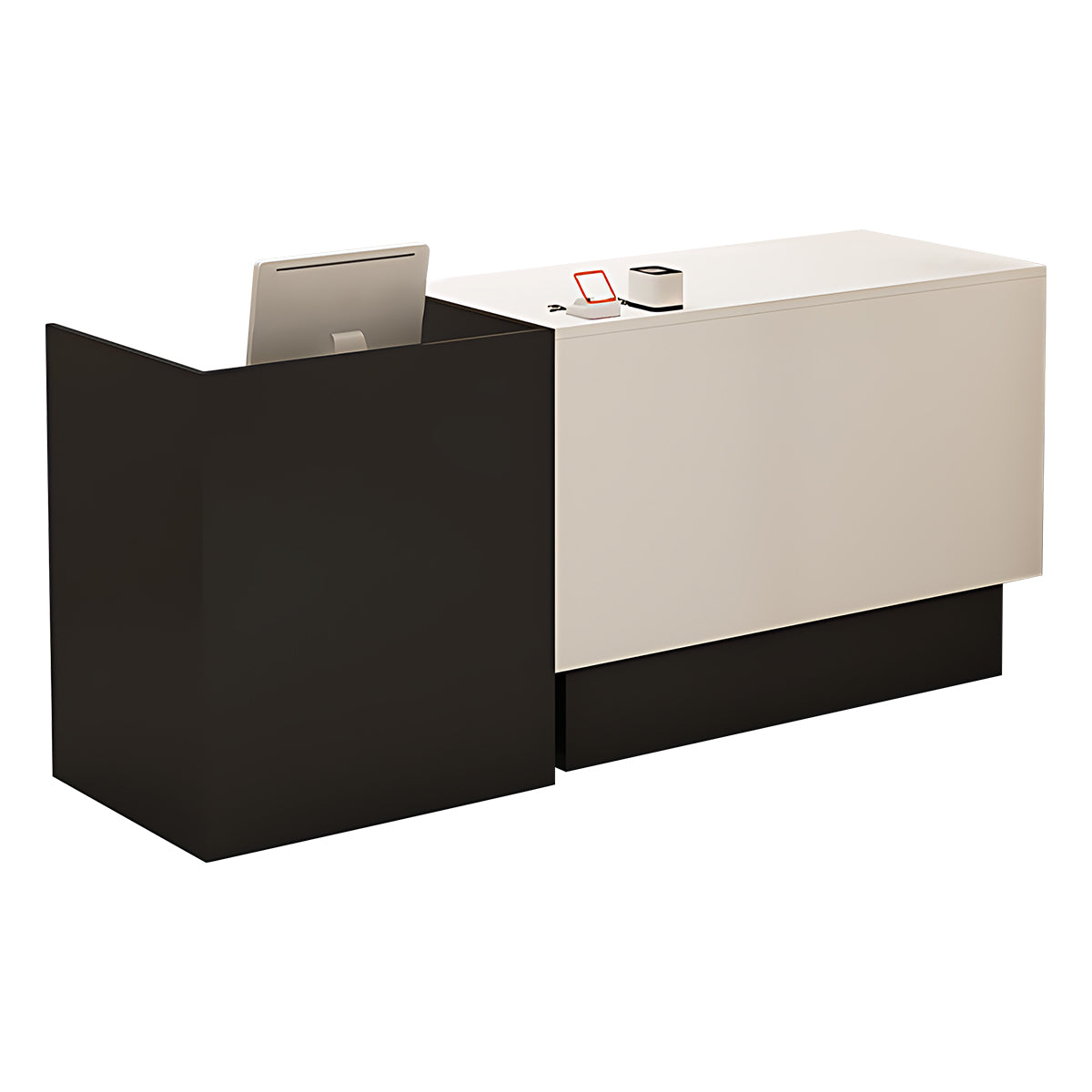 Minimalist Modern Reception Desk with Thickened Desktop and Sturdy Construction
