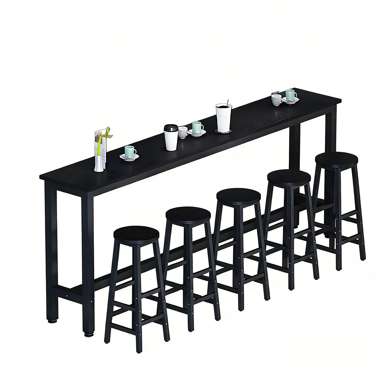 Solid Wood Bar Table Narrow Long Bar Top Table