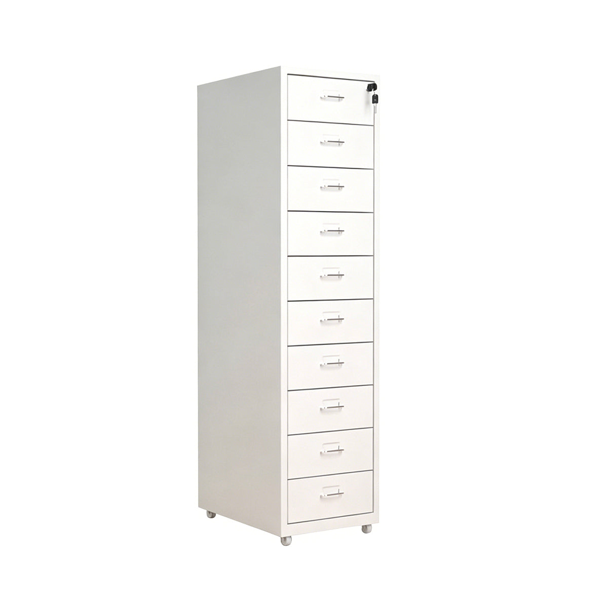 Metal Office Cabinet with Lockable Drawers for Files and Storage