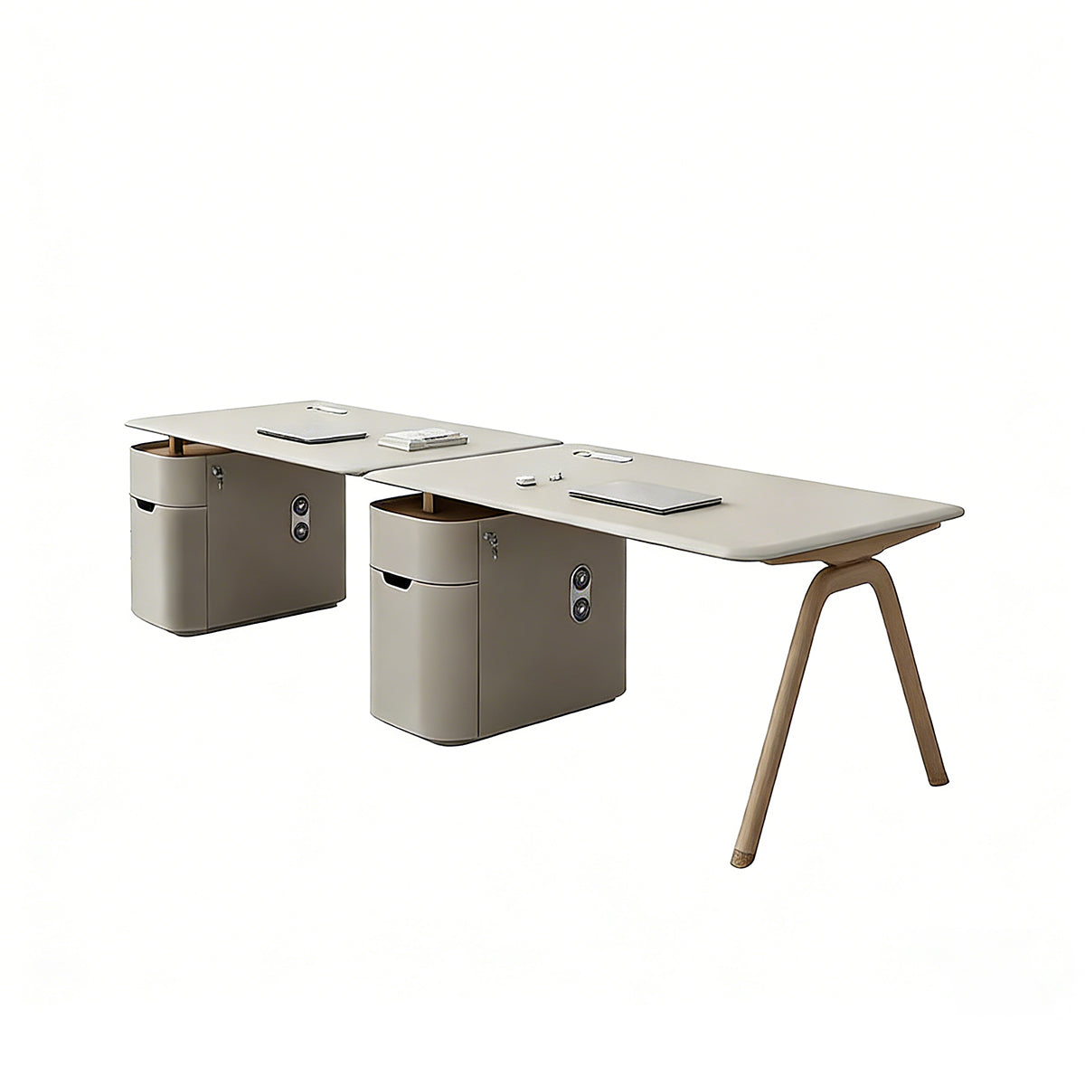 Functional Office Desk with Power & Privacy Panel for Productive Workspaces