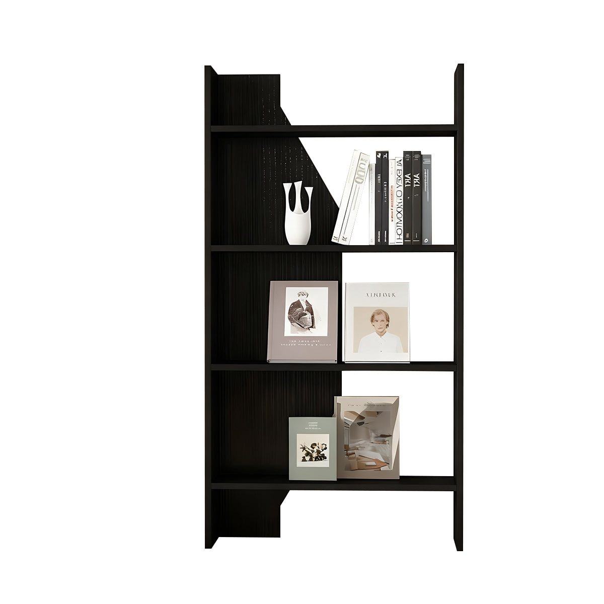 Solid Wood Bookshelf Multi-Layer Vertical Storage Eco-Friendly Durable