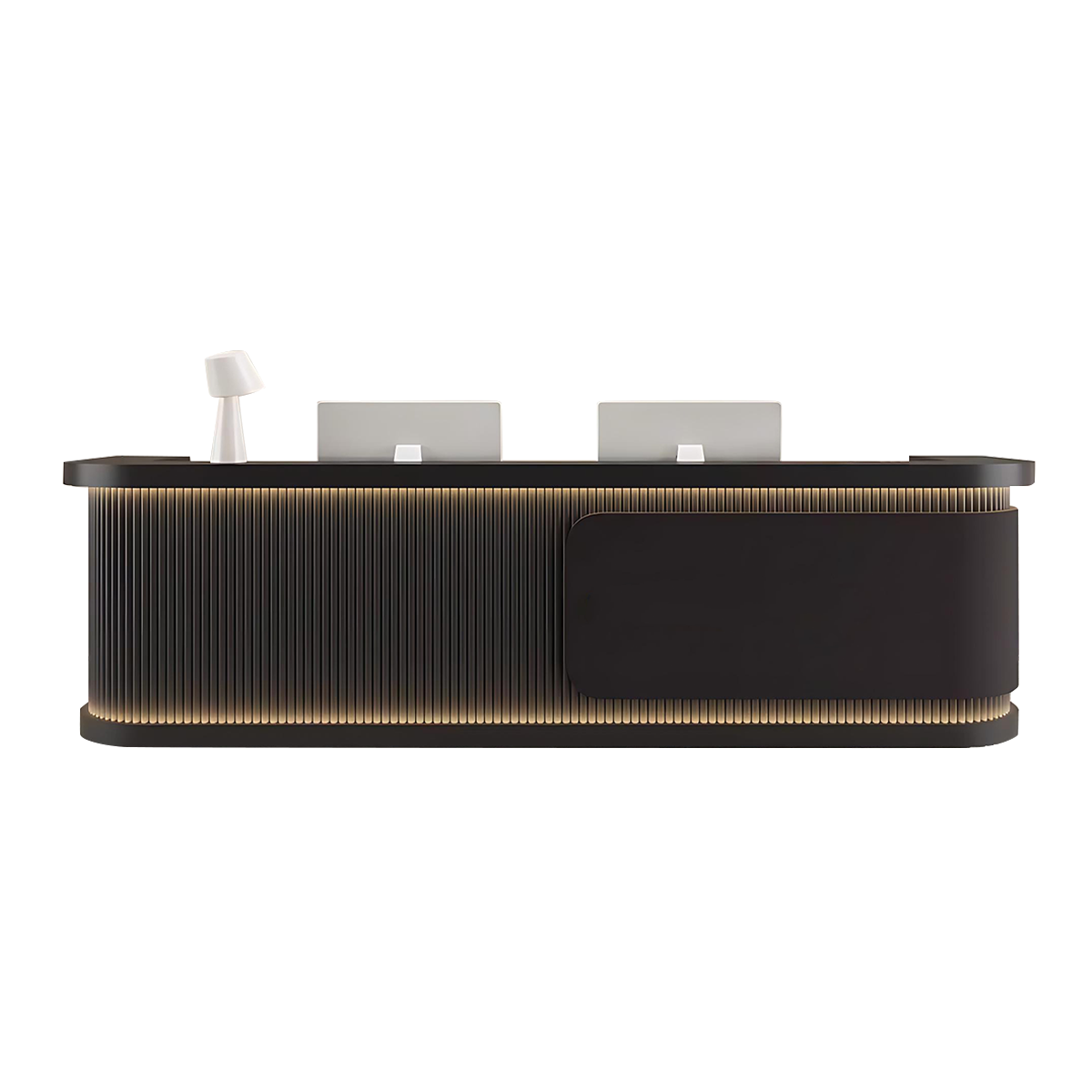 Luxury Reception Desk E1 MDF Eco-Friendly Storage Drawers Keyboard Tray
