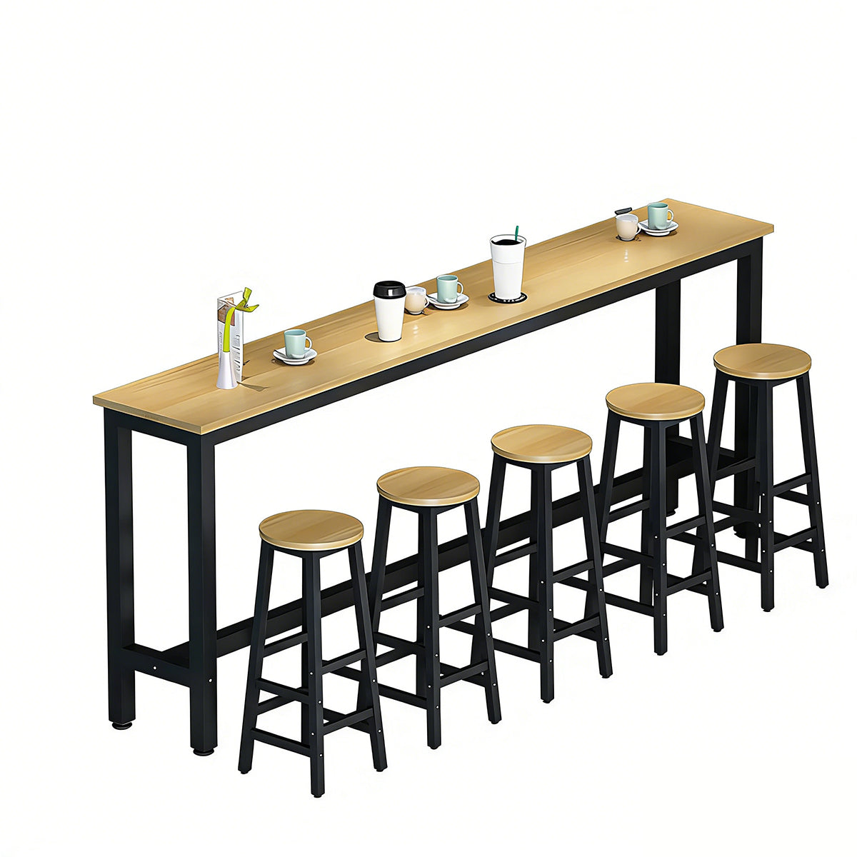 Solid Wood Bar Table Narrow Long Bar Top Table（Stock Items）