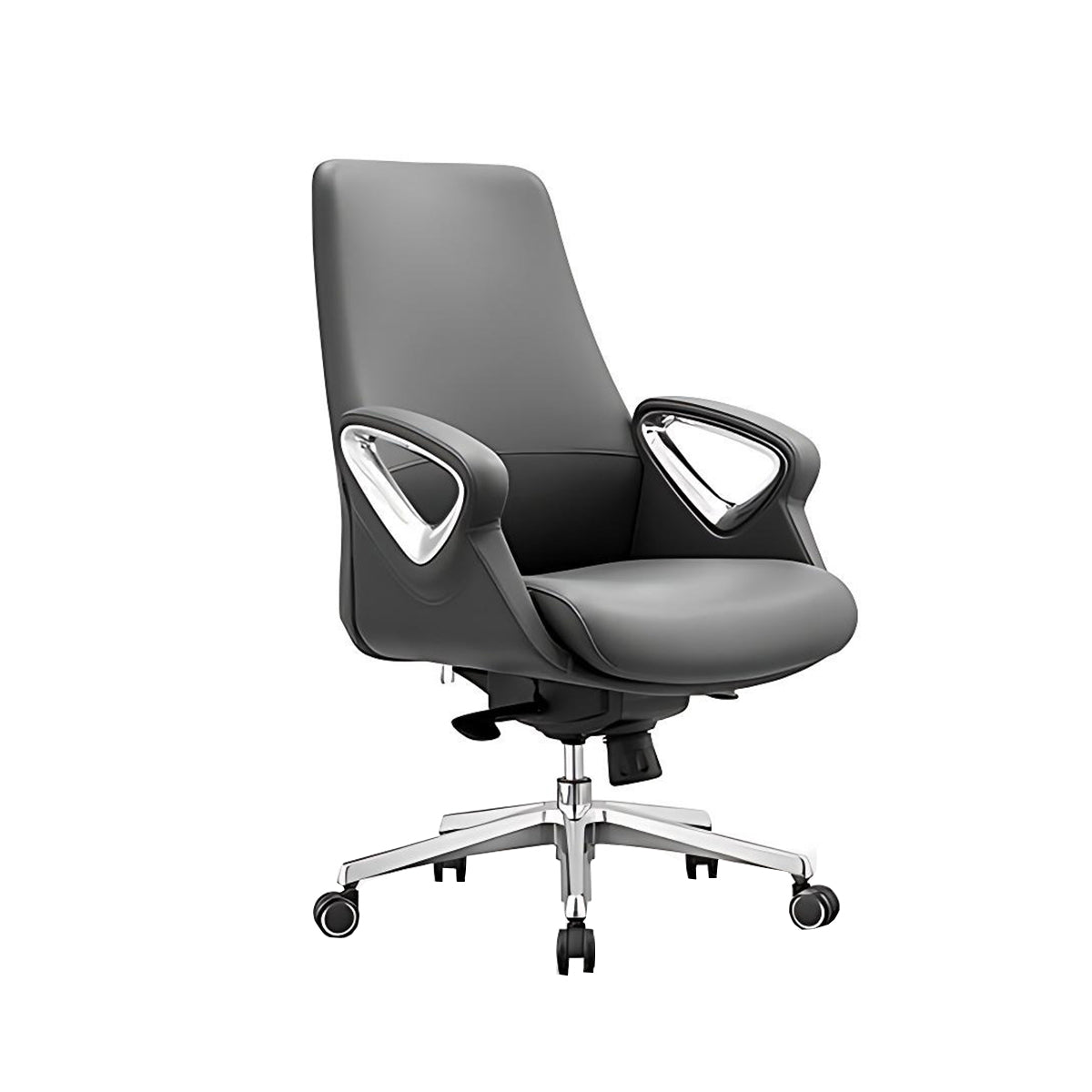 Streamlined Office Chair with Tilt, Adjustable Height & Silent Casters