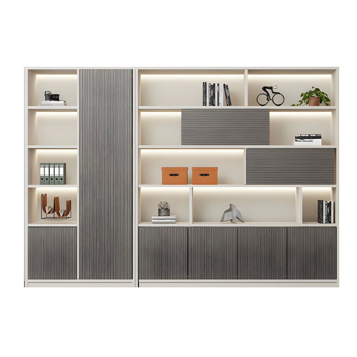 High-Capacity Storage Cabinet with Moisture-Resistant Base for Office