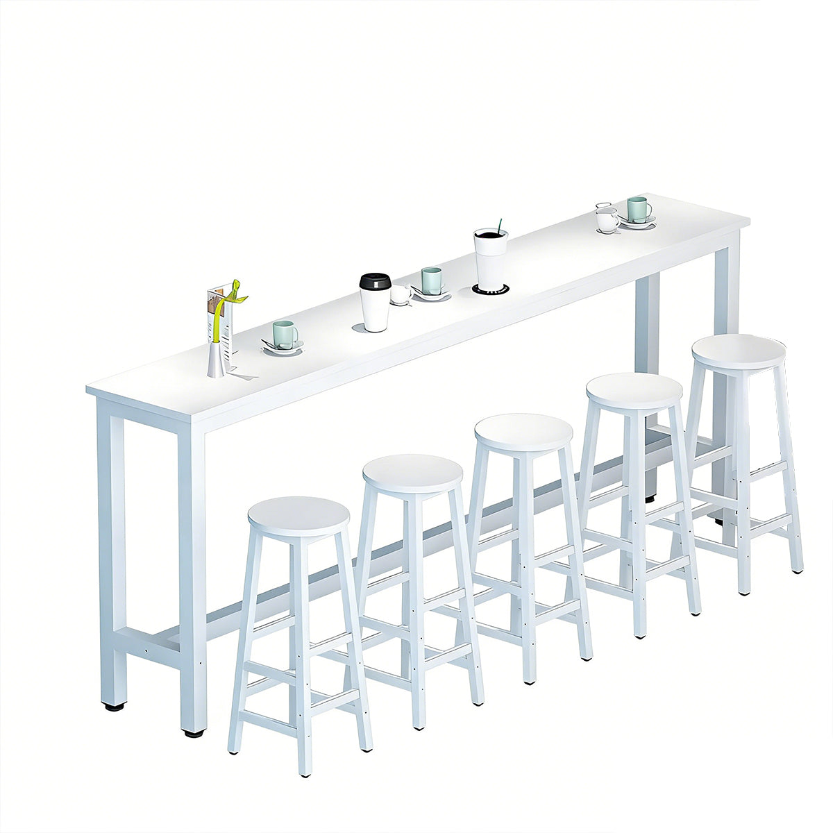 Solid Wood Bar Table Narrow Long Bar Top Table