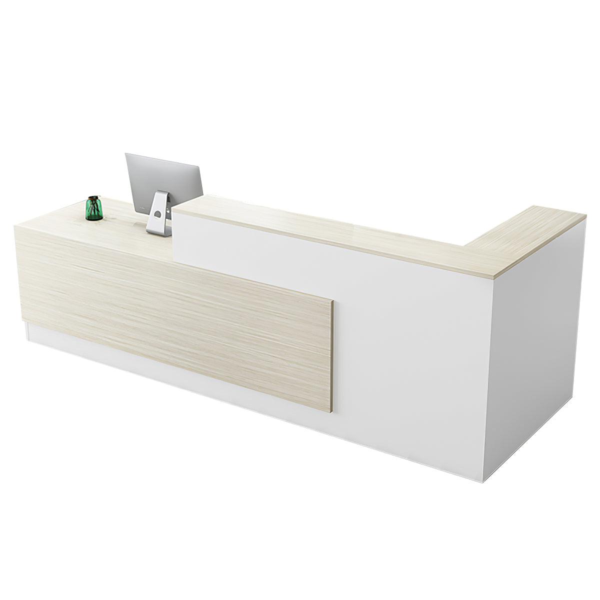 Modern Reception Desk with Two-tone Design