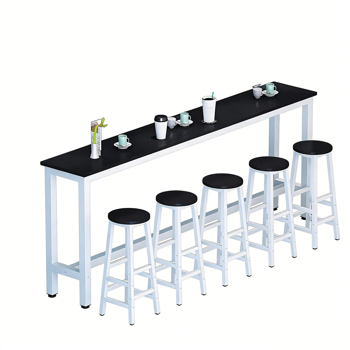 Solid Wood Bar Table Narrow Long Bar Top Table