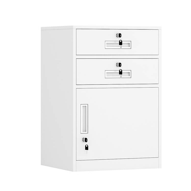 Iron File Cabinet, Under-Desk Low Cabinet for Office Storage