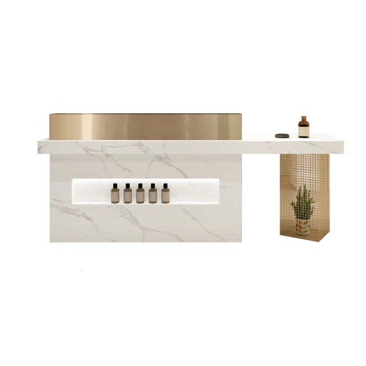 Modern Stylish Reception Cashier Counter with High Storage and Drawers