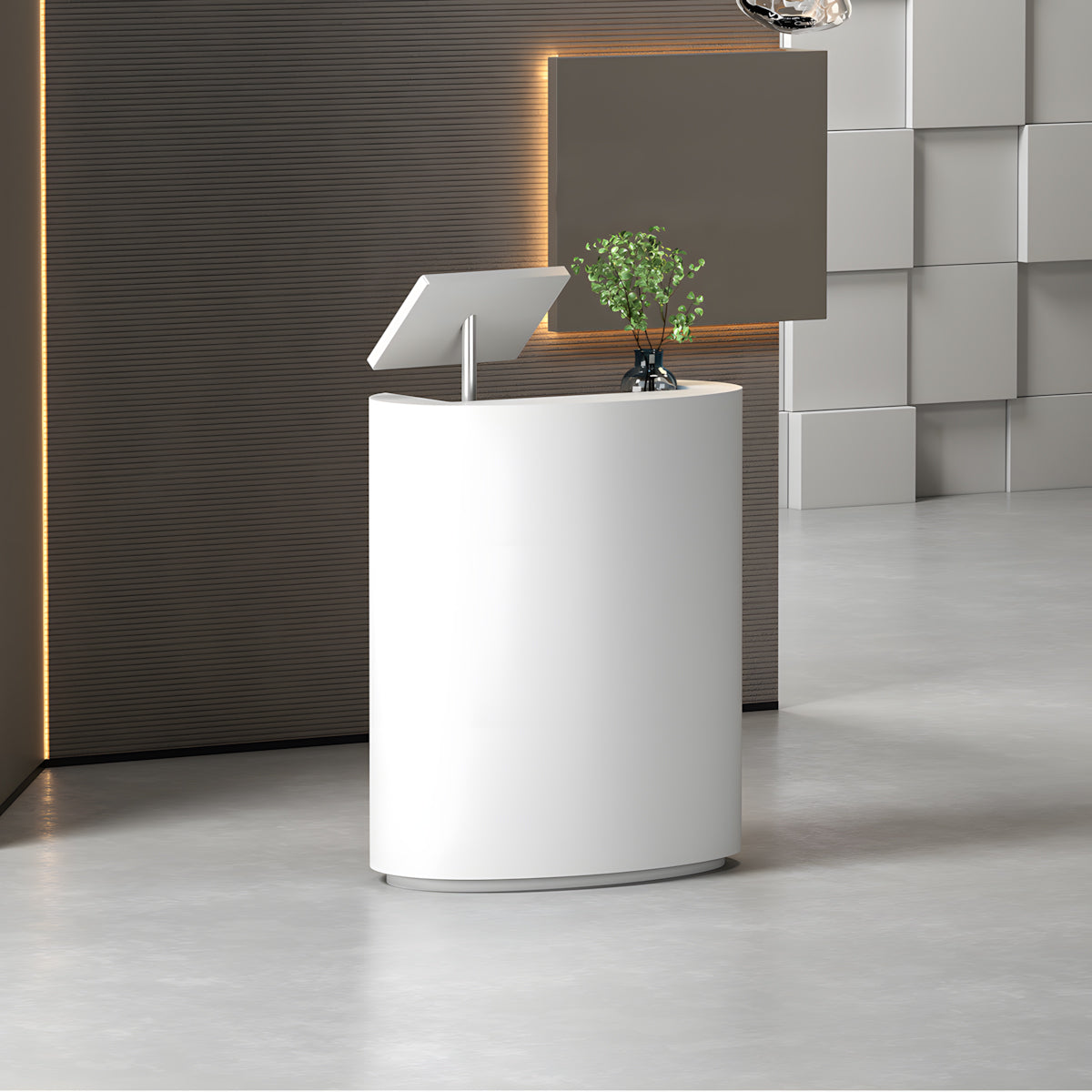 Minimalist Small Reception Desk with Storage Drawer for Clothing Stores（Stock Items）